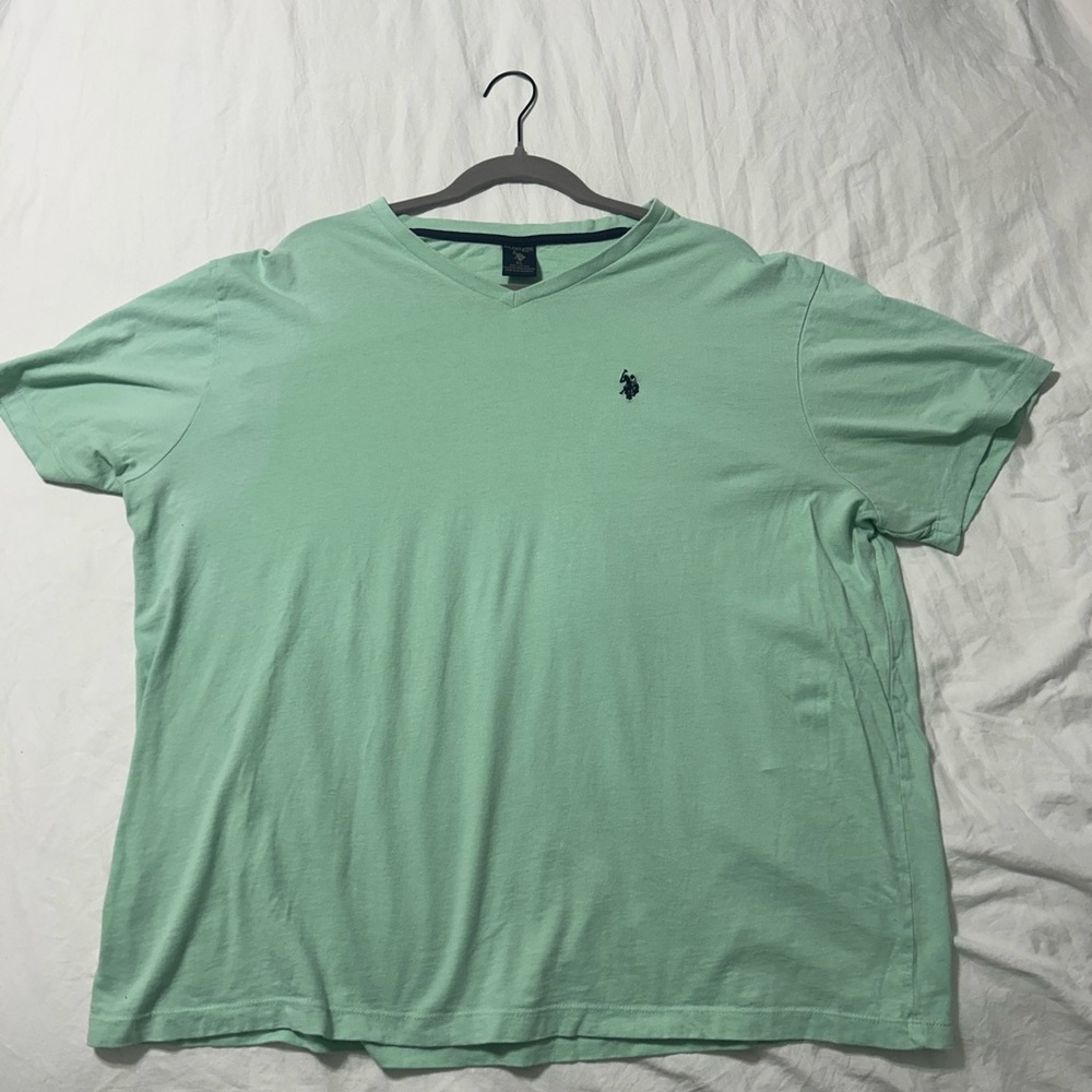 Polo Mint Green V-Neck T-Shirt